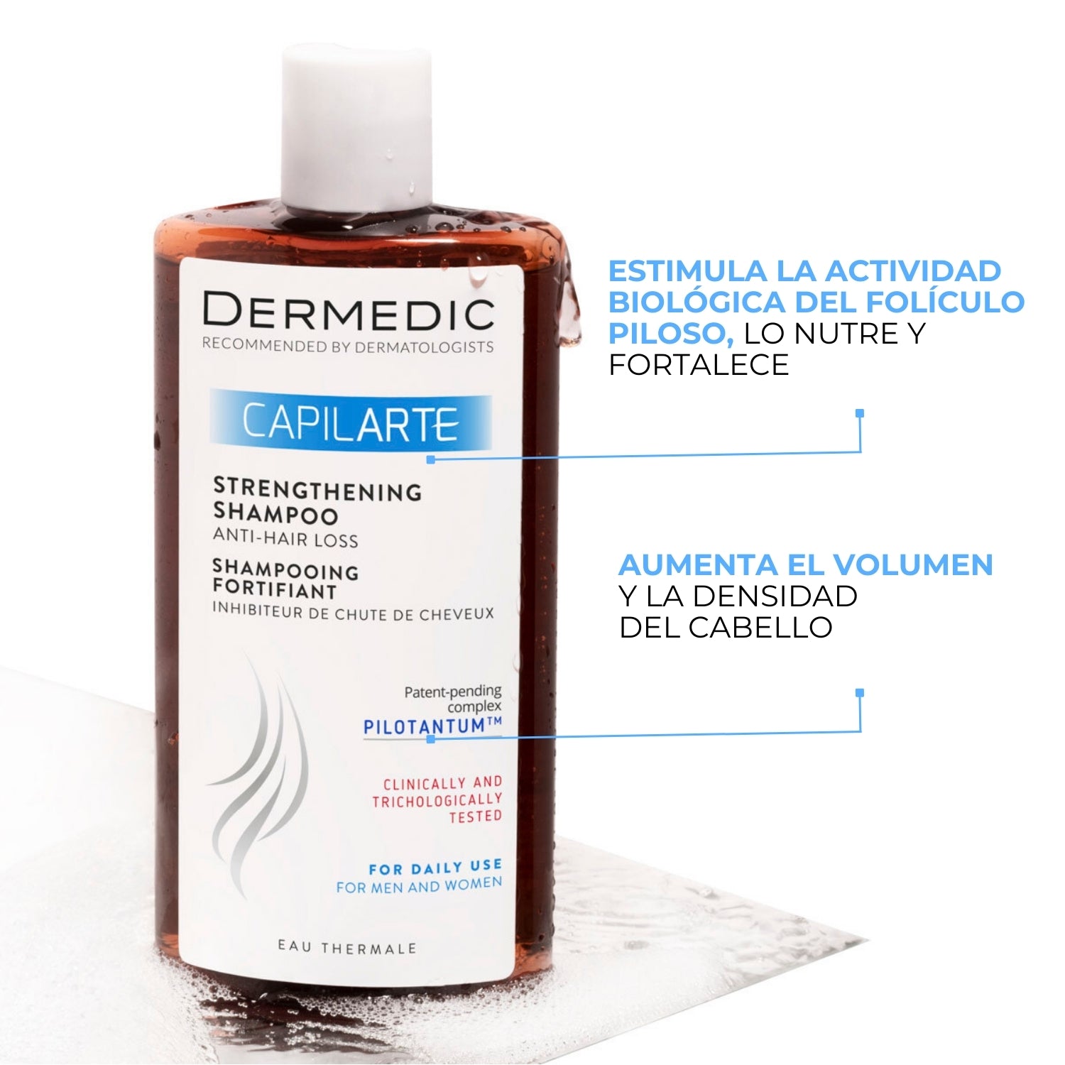 Champú Anticaída y Fortalecedor - CAPILARTE | Dermedic - Imagen 3