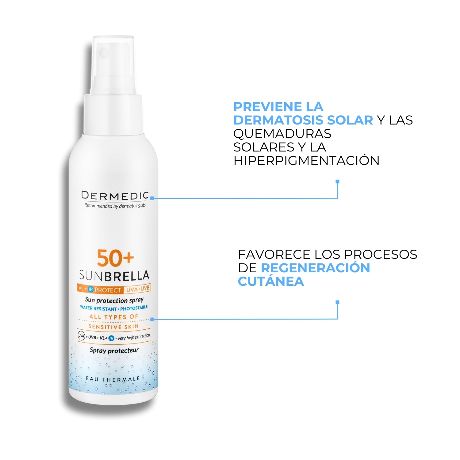Protector Solar Spray SPF 50+ - SUNBRELLA | Dermedic - Imagen 2