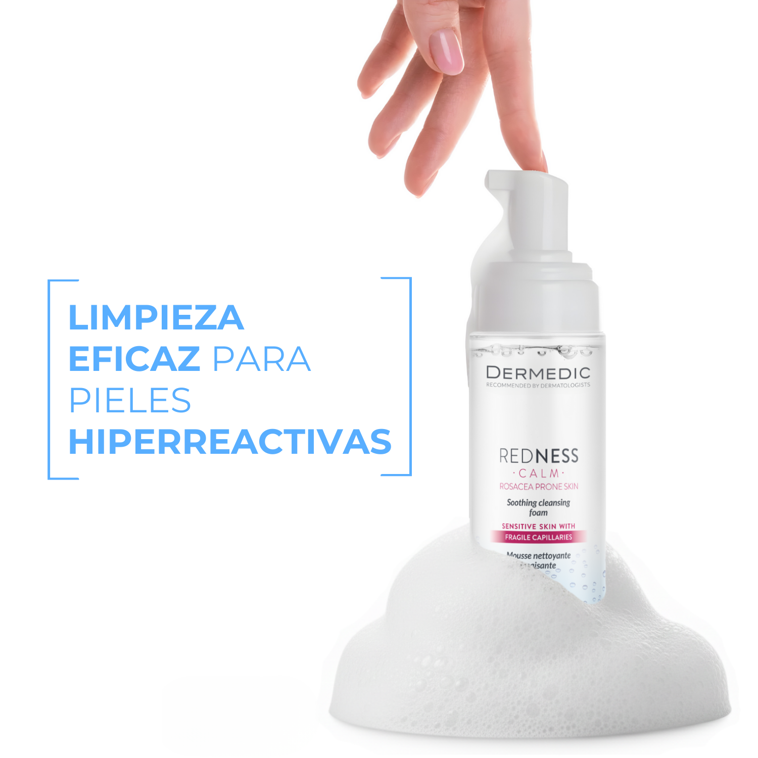 Espuma Limpiadora Hidratante y Calmante - REDNESS | Dermedic - Imagen 2