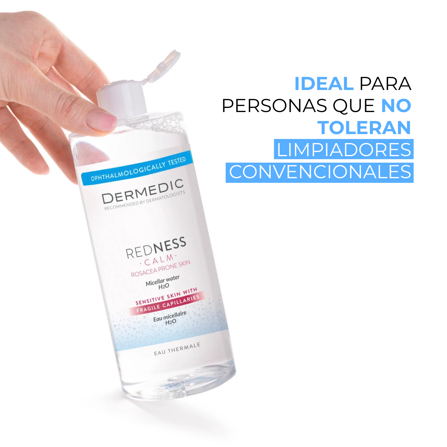 Agua Micelar H2O - REDNESS | Dermedic - Imagen 2