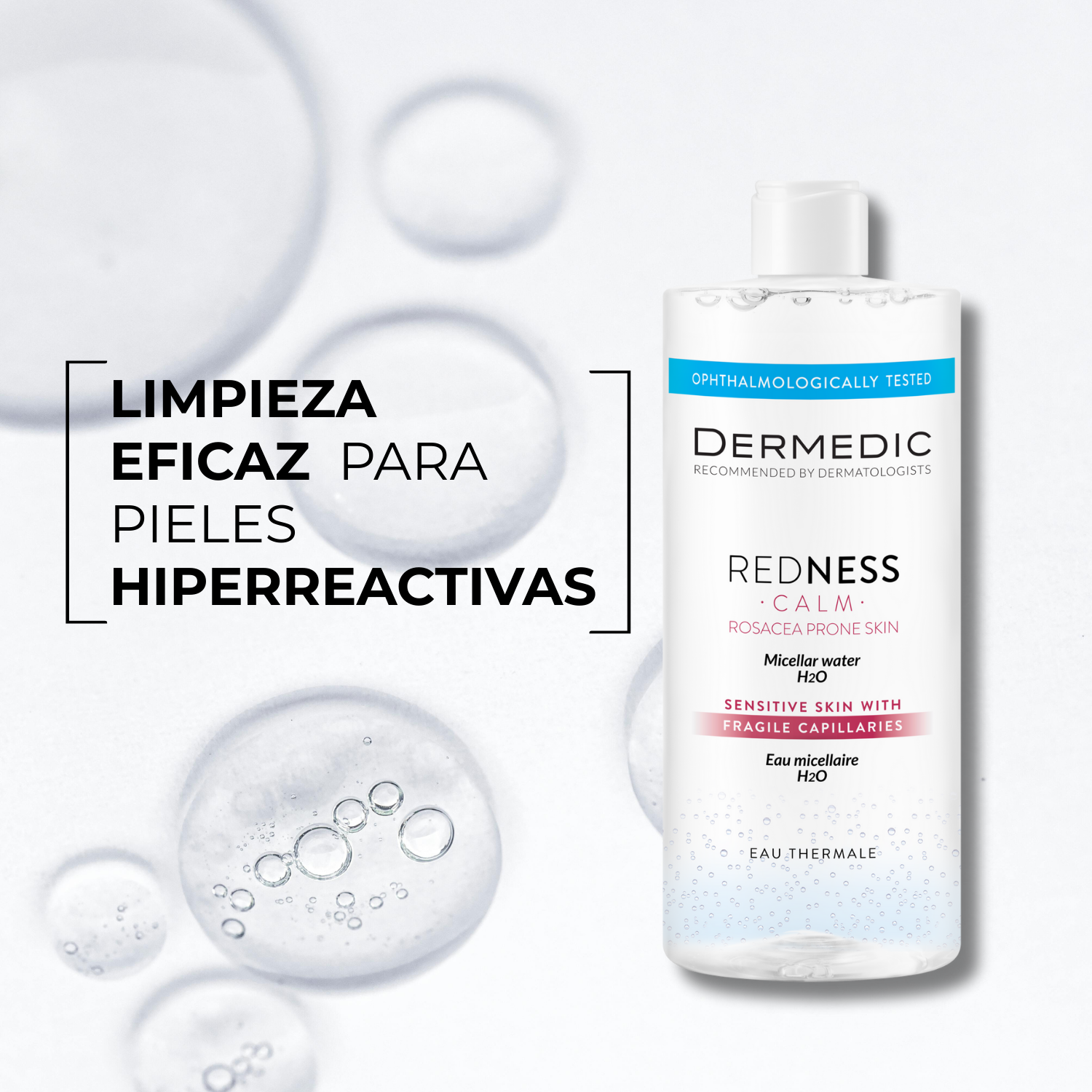 Agua Micelar H2O - REDNESS | Dermedic - Imagen 5
