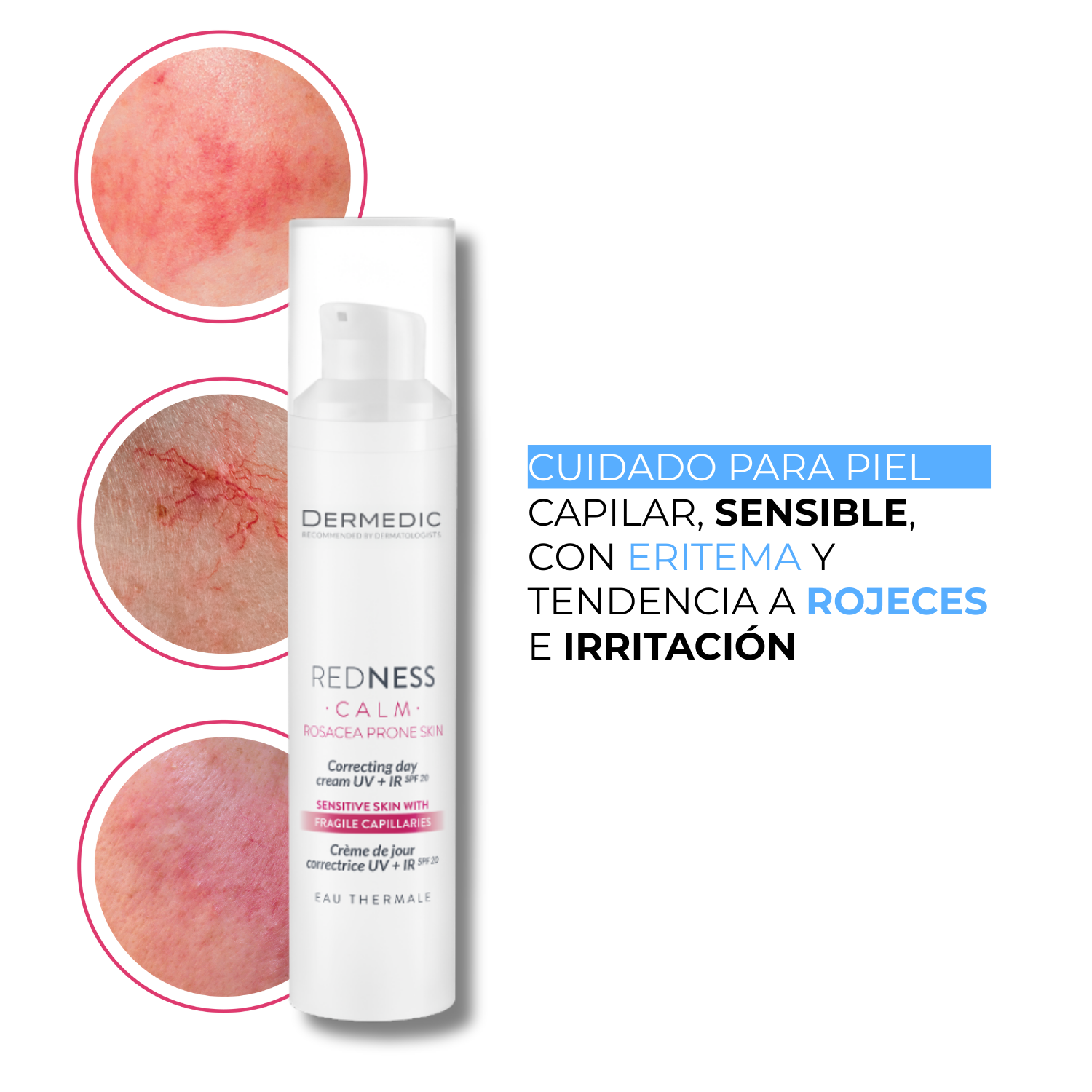Crema de Día Correctora UV+IR SPF 20 - REDNESS | Dermedic - Imagen 4