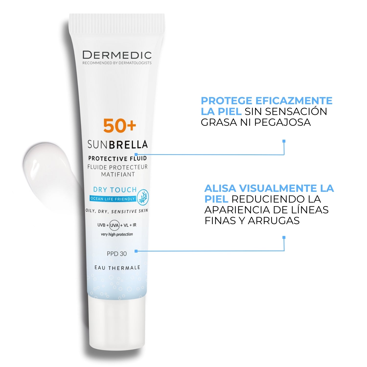 Fluido Protector Matificante SPF 50+ PPD 30 - SUNBRELLA | Dermedic - Imagen 2