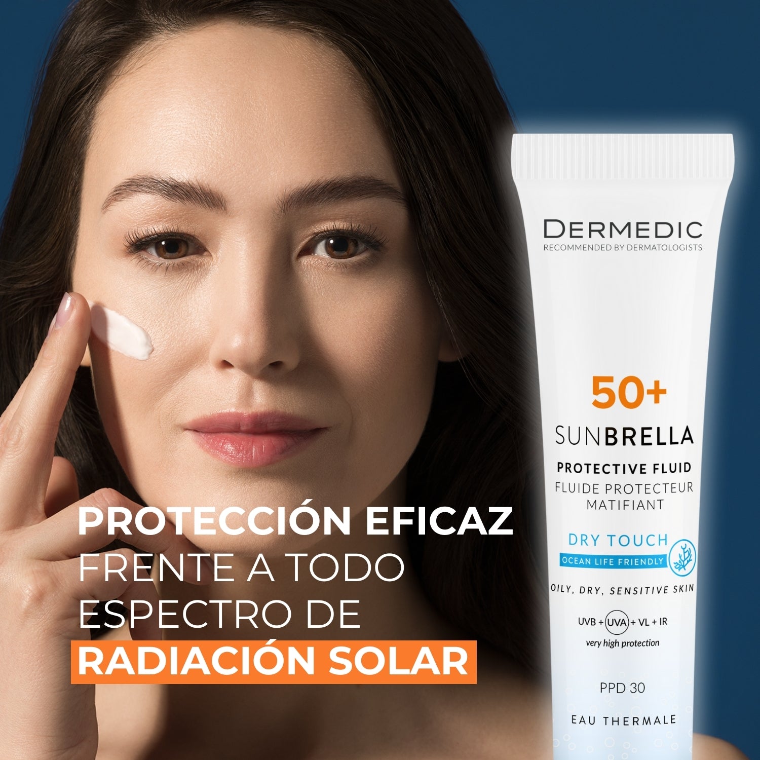 Fluido Protector Matificante SPF 50+ PPD 30 - SUNBRELLA | Dermedic - Imagen 3